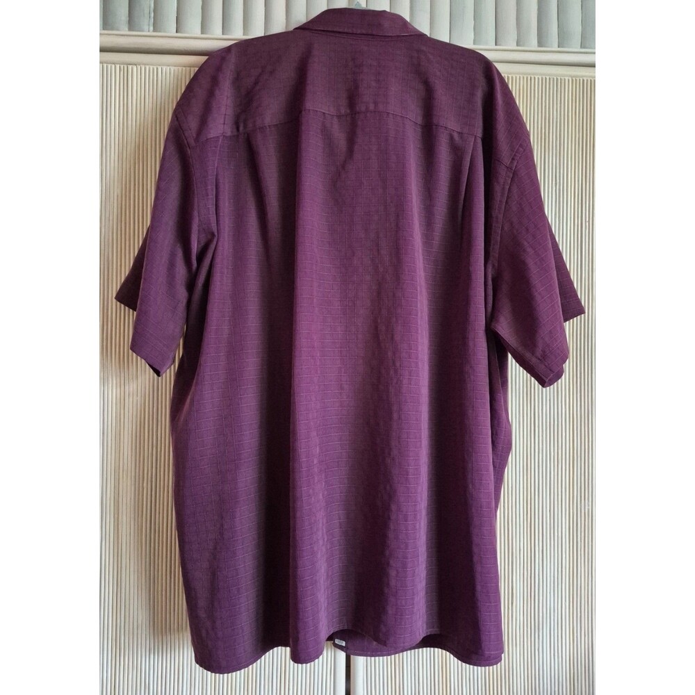 Harbor Bay Men's Shirt Size 4XL Purple Short Sleeve Button-Up Casual Comfort EUC - Picture 2 of 6